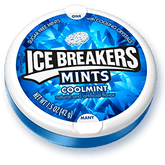 Ice Breakers Mints Coolmint Flavor Sugar Free Mints with Cooling Crystals The Box Bring 8 Packs of 1.5 oz Each Unit 8 Units Per Box Sweet Browse at UsaCandyWholesale.Com